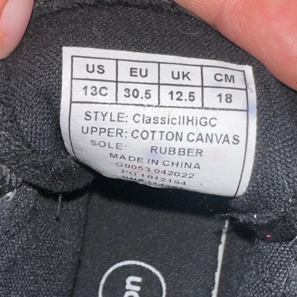 Revolution Black Kids High-Top Sneakers - Picture 5 of 5